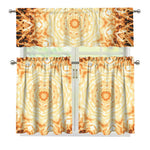 Shining Kaleidoscope Print 3 Piece Kitchen Curtains