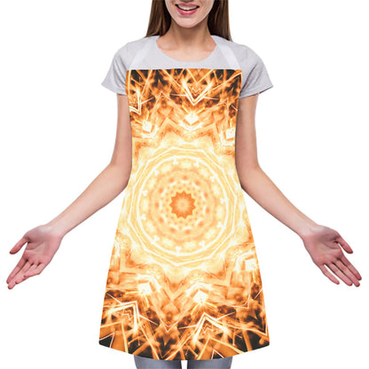 Shining Kaleidoscope Print Adjustable Apron