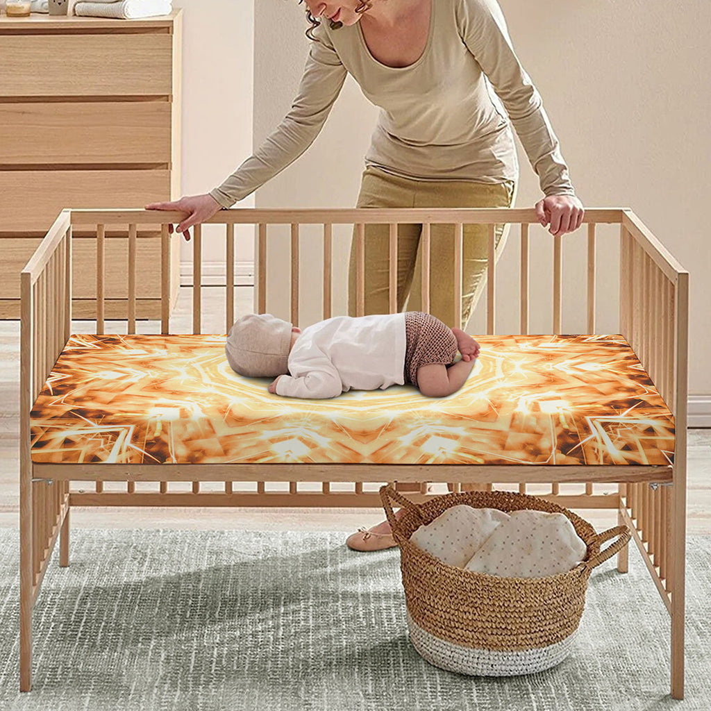Shining Kaleidoscope Print Baby Crib Sheet