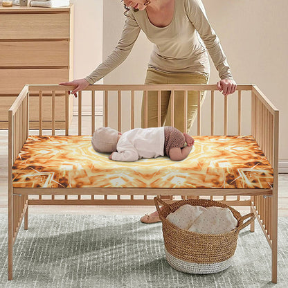 Shining Kaleidoscope Print Baby Crib Sheet