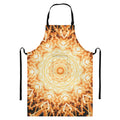 Shining Kaleidoscope Print Bib Apron With Pocket