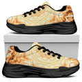 Shining Kaleidoscope Print Black Chunky Shoes