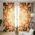 Shining Kaleidoscope Print Dimout Pencil Pleat Curtains