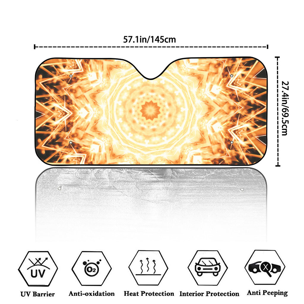 Shining Kaleidoscope Print Car Windshield Sun Shade
