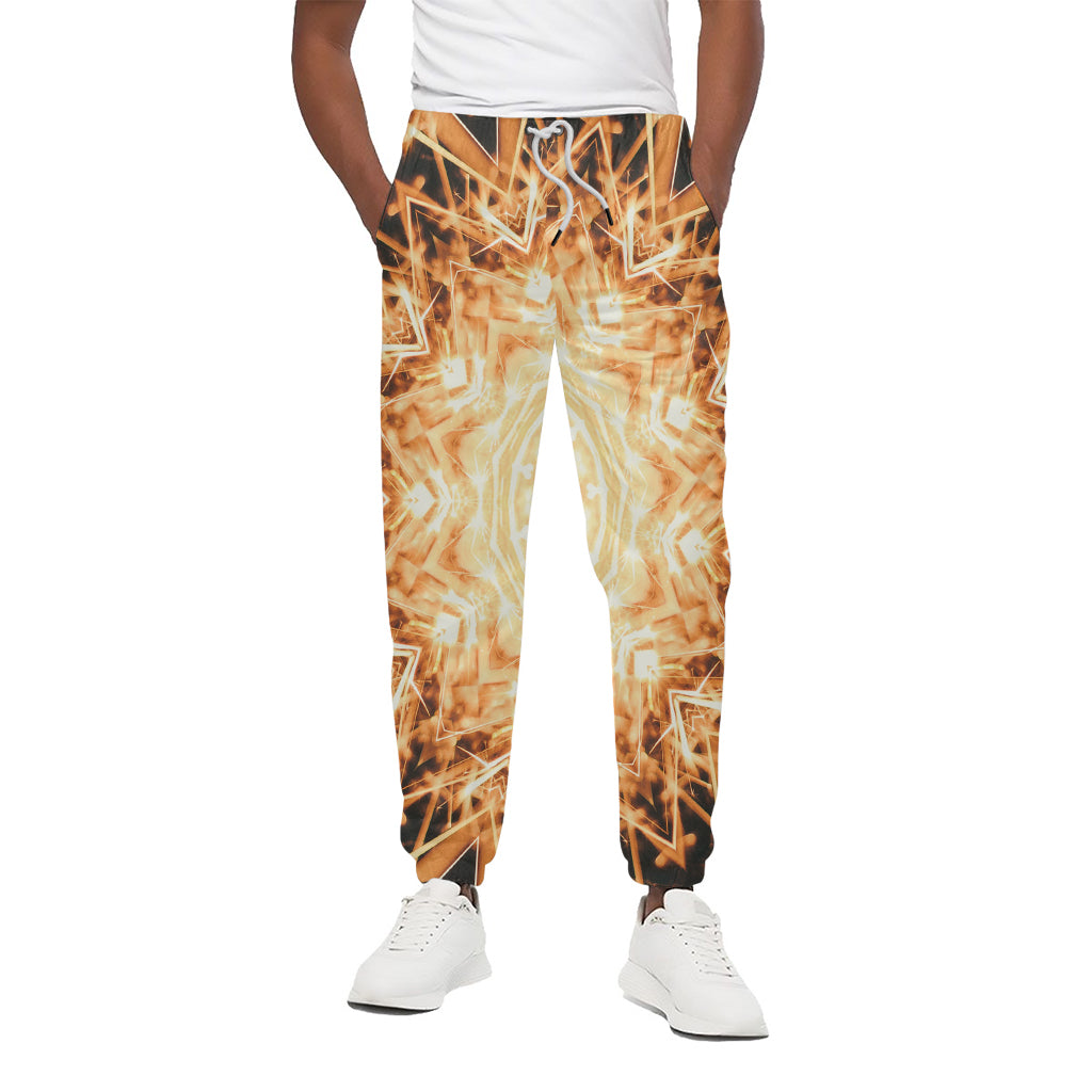 Shining Kaleidoscope Print Cotton Pants