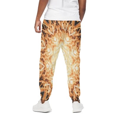 Shining Kaleidoscope Print Cotton Pants