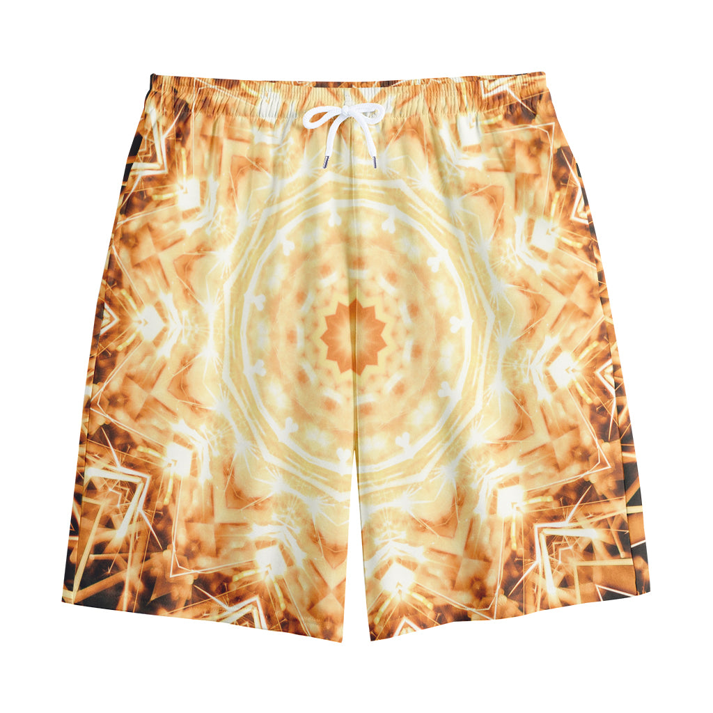 Shining Kaleidoscope Print Cotton Shorts