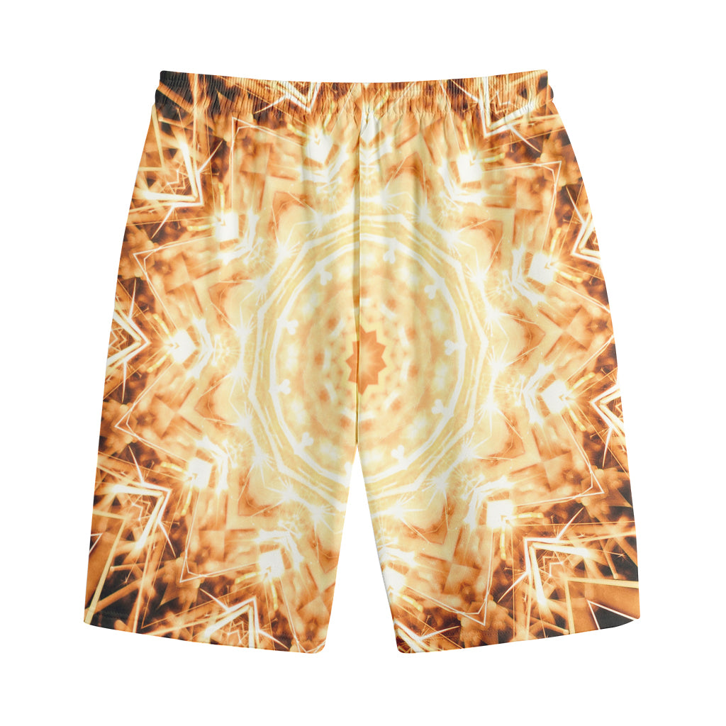 Shining Kaleidoscope Print Cotton Shorts