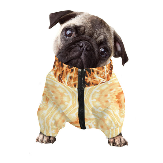Shining Kaleidoscope Print Dog Zip Up Jacket