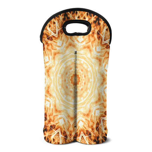 Shining Kaleidoscope Print Double Neoprene Wine Tote