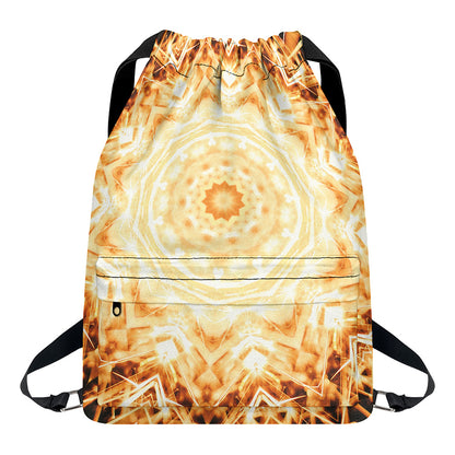 Shining Kaleidoscope Print Drawstring Backpack