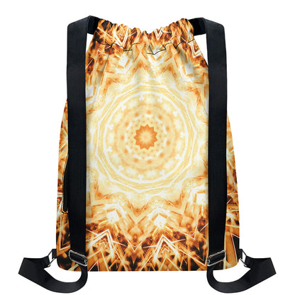 Shining Kaleidoscope Print Drawstring Backpack
