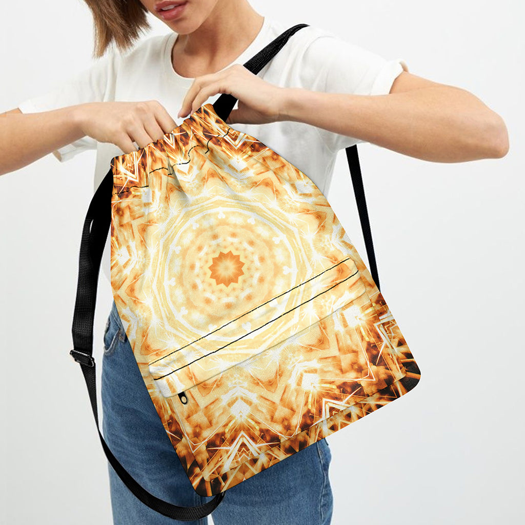 Shining Kaleidoscope Print Drawstring Backpack