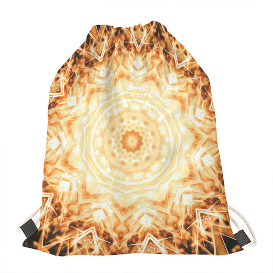 Shining Kaleidoscope Print Drawstring Bag