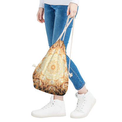 Shining Kaleidoscope Print Drawstring Bag