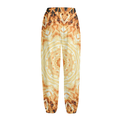 Shining Kaleidoscope Print Fleece Lined Knit Pants