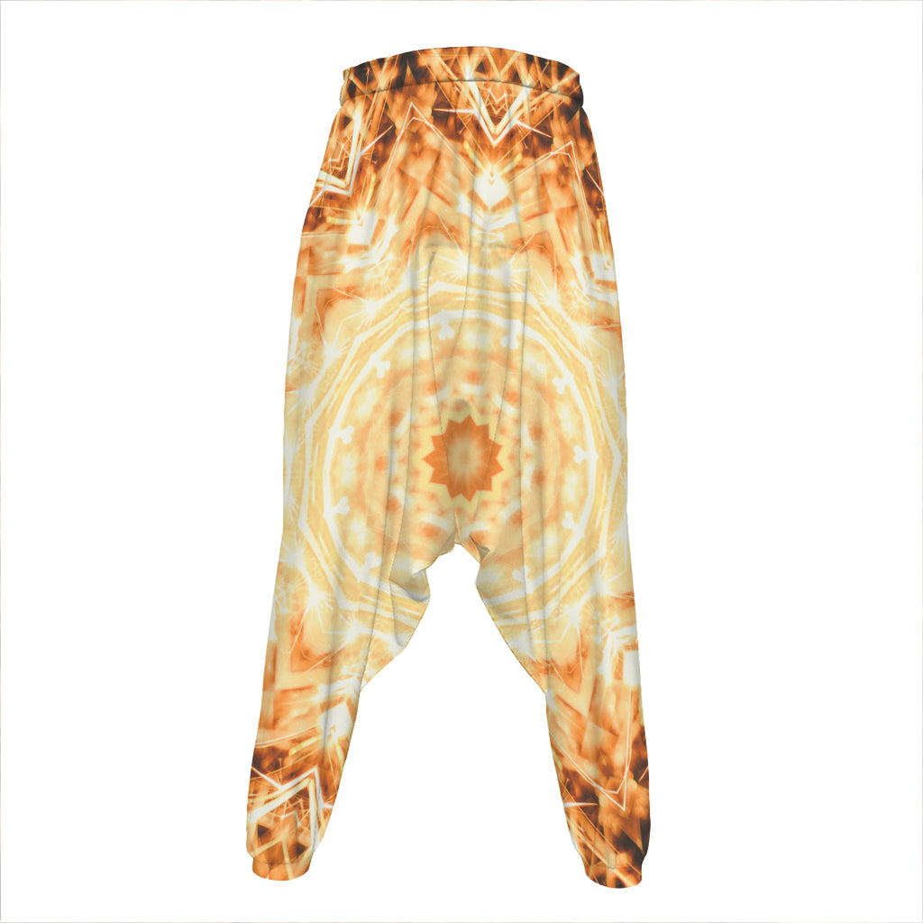 Shining Kaleidoscope Print Hammer Pants