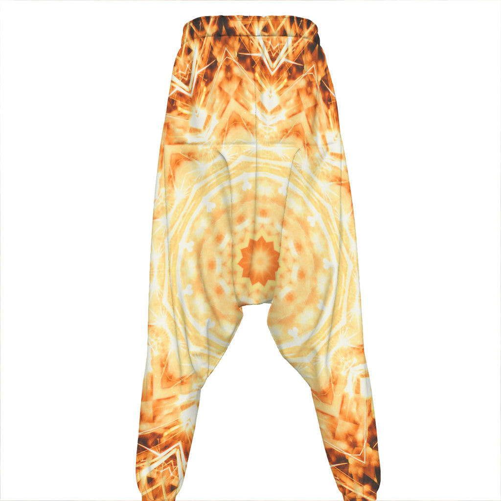 Shining Kaleidoscope Print Hammer Pants