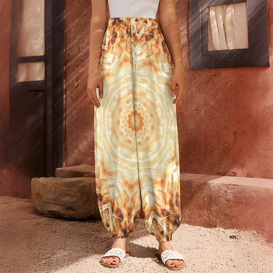 Shining Kaleidoscope Print Harem Pants