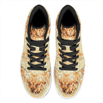 Shining Kaleidoscope Print High Top Leather Sneakers