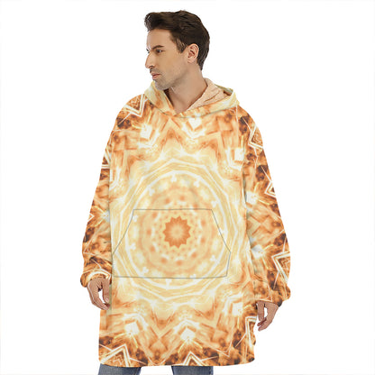 Shining Kaleidoscope Print Hoodie Blanket