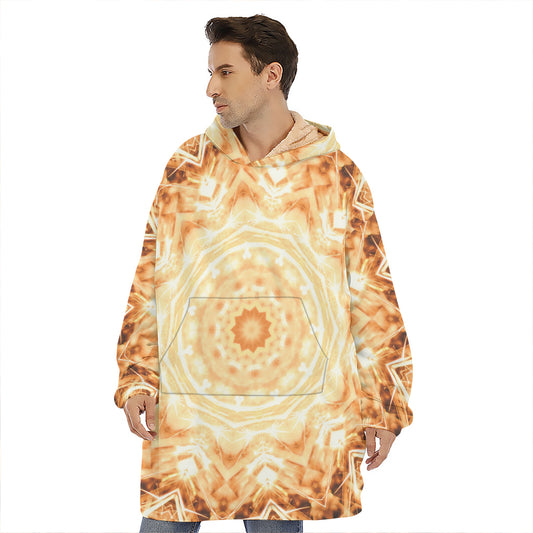 Shining Kaleidoscope Print Hoodie Blanket