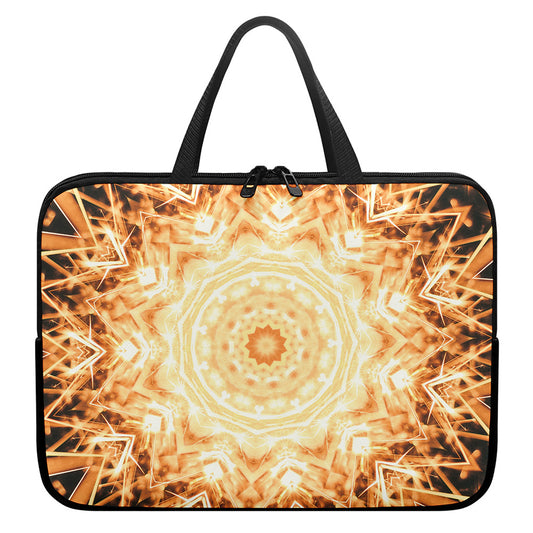 Shining Kaleidoscope Print Laptop Sleeve With Handle