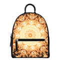 Shining Kaleidoscope Print Leather Backpack