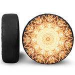 Shining Kaleidoscope Print Leather Spare Tire Cover