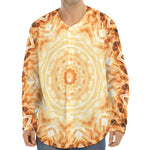 Shining Kaleidoscope Print Long Sleeve Baseball Jersey