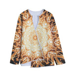 Shining Kaleidoscope Print Long Sleeve Short Coat