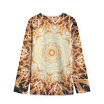 Shining Kaleidoscope Print Long Sleeve Short Coat