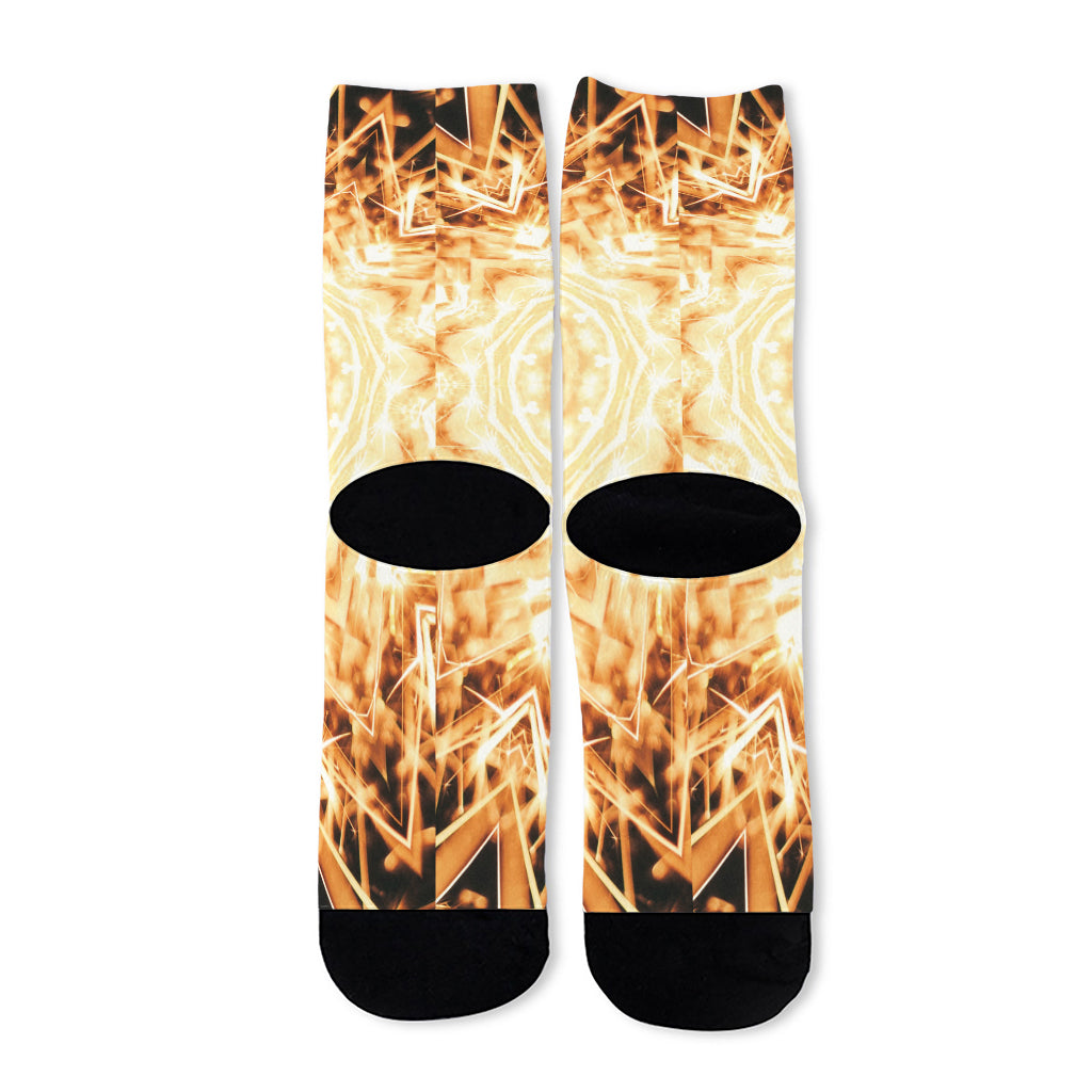 Shining Kaleidoscope Print Long Socks