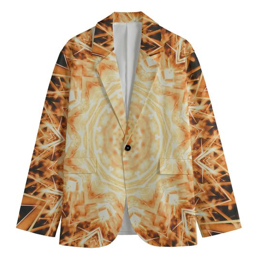 Shining Kaleidoscope Print Men's Blazer