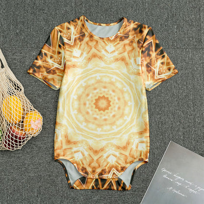 Shining Kaleidoscope Print Men's Bodysuit