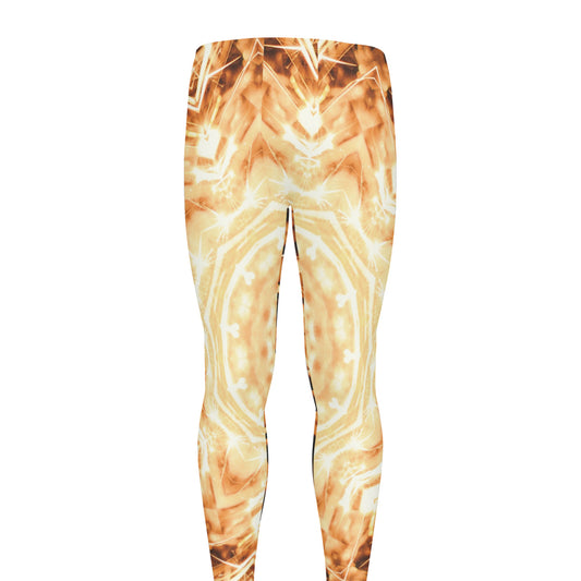 Shining Kaleidoscope Print Men's leggings
