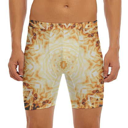 Shining Kaleidoscope Print Men's Long Boxer Briefs