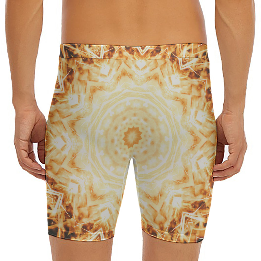 Shining Kaleidoscope Print Men's Long Boxer Briefs