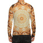 Shining Kaleidoscope Print Men's Long Sleeve Rash Guard