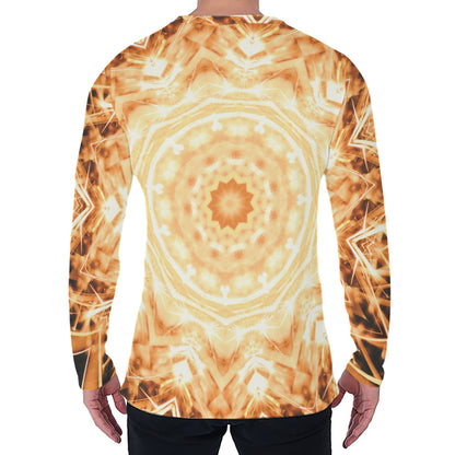 Shining Kaleidoscope Print Men's Long Sleeve T-Shirt
