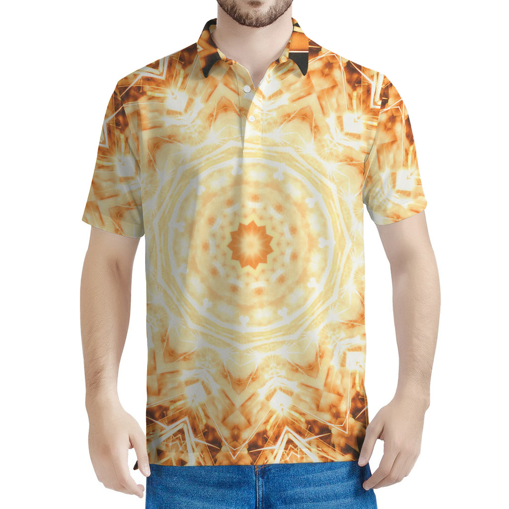 Shining Kaleidoscope Print Men's Polo Shirt