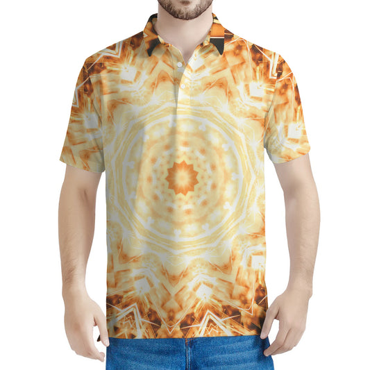 Shining Kaleidoscope Print Men's Polo Shirt