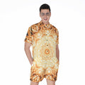 Shining Kaleidoscope Print Men's Romper
