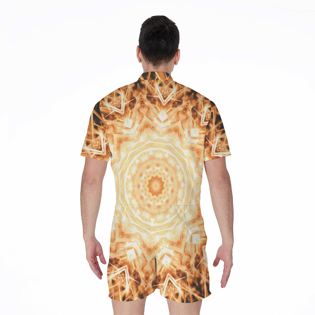 Shining Kaleidoscope Print Men's Rompers