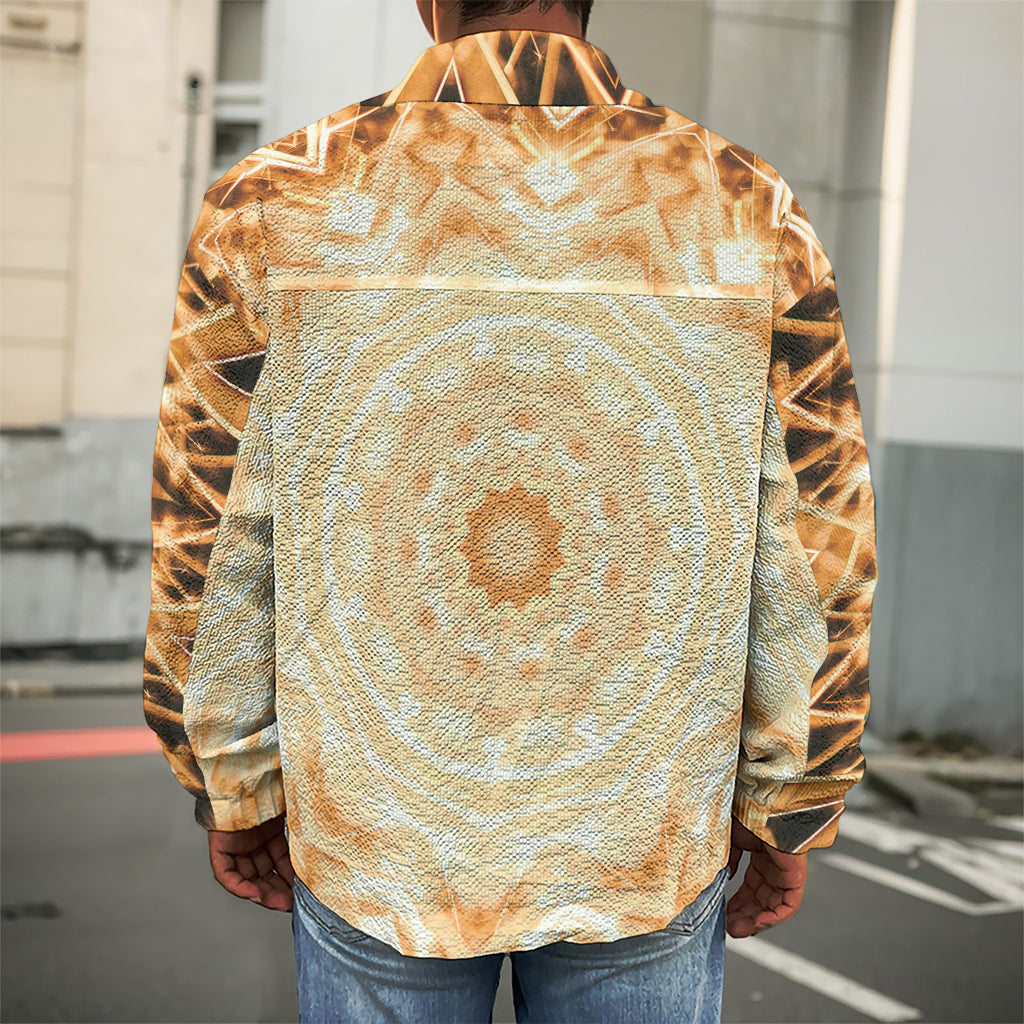 Shining Kaleidoscope Print Men's Shirt Jacket