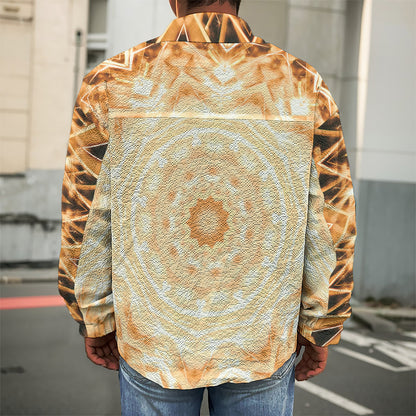 Shining Kaleidoscope Print Men's Shirt Jacket