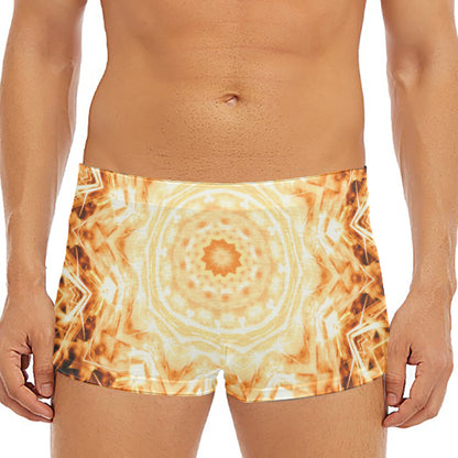 Shining Kaleidoscope Print Men's Short Boxer Briefs