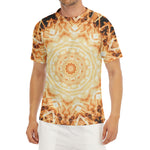 Shining Kaleidoscope Print Men's Short Sleeve Rash Guard
