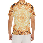 Shining Kaleidoscope Print Men's Short Sleeve Rash Guard