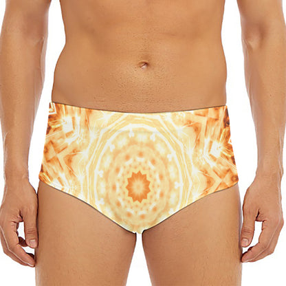 Shining Kaleidoscope Print Men's Triangle Swim Briefs